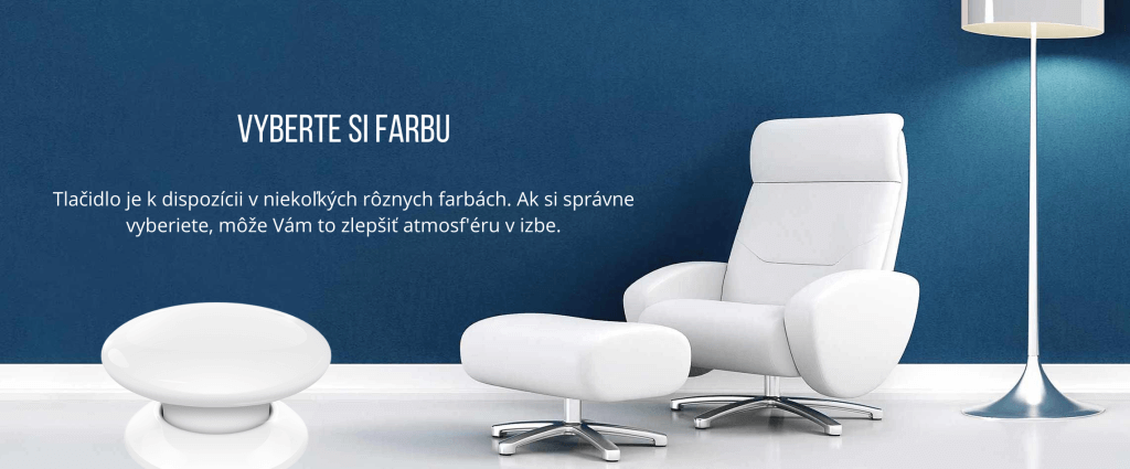 fibaro tlacidlo biela farba